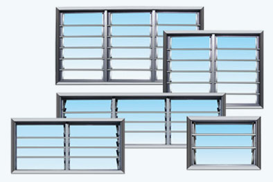 Aluzinc Coated Metal Window Frame Single Leaf Double Leaf